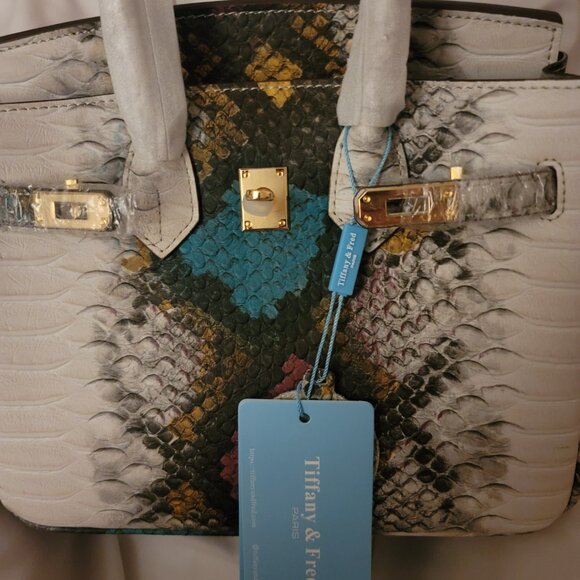 Tiffany & Fred | Snake Embossed Leather Satchel (Multi) 2500 - Picture 9 of 15